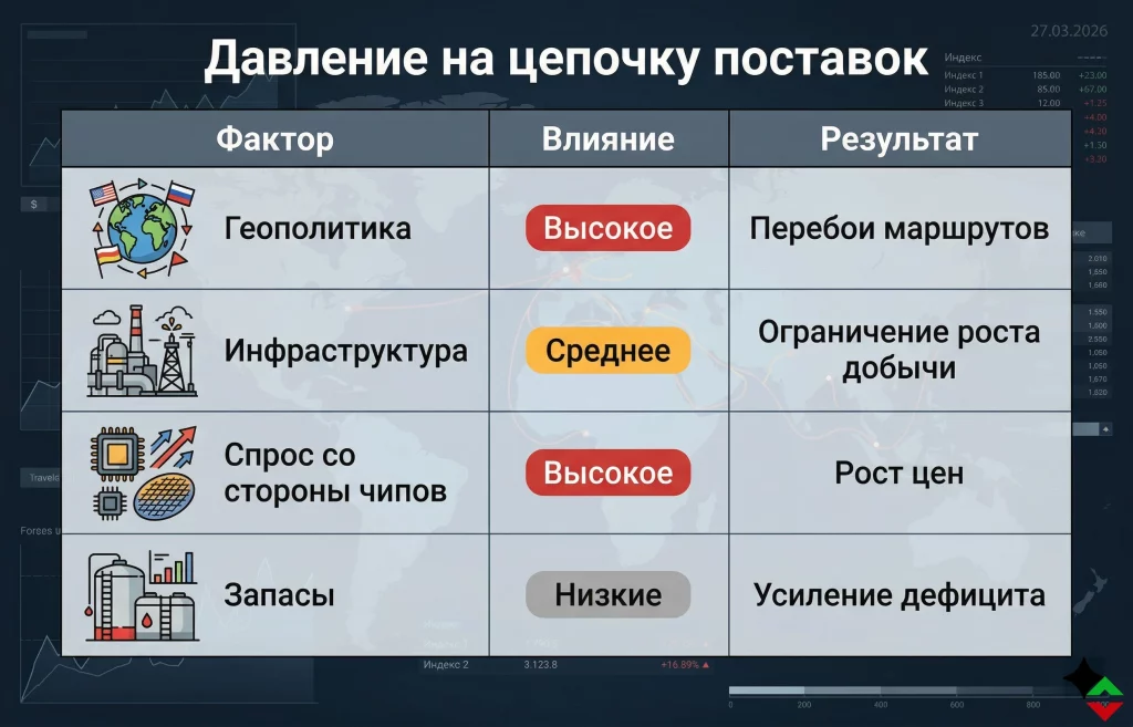 Дефицит гелия: скрытый кризис для промышленности и чипов 3 Давление на цепочку поставок