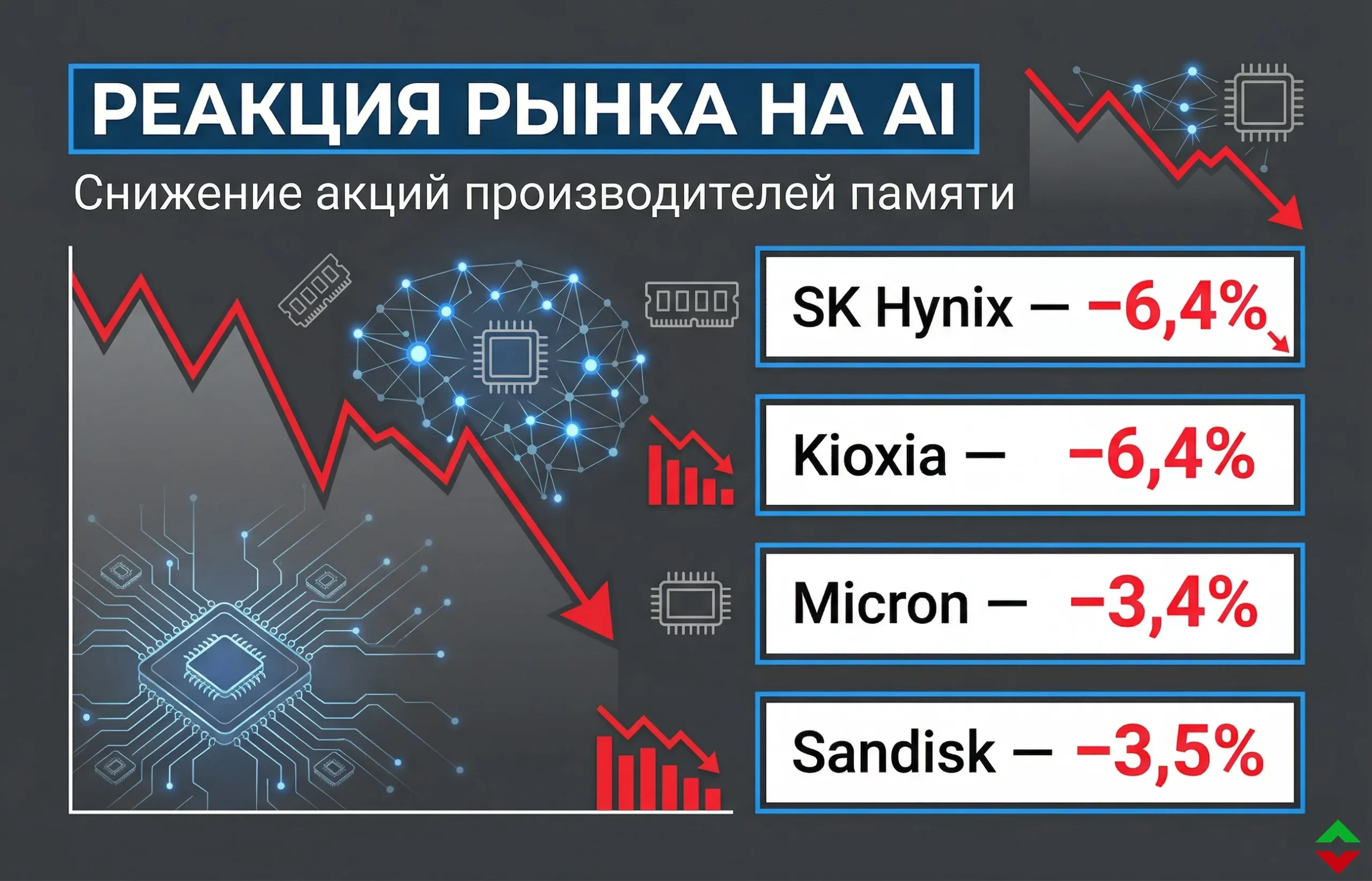 Google обрушил акции чипов: как TurboQuant влияет рынок