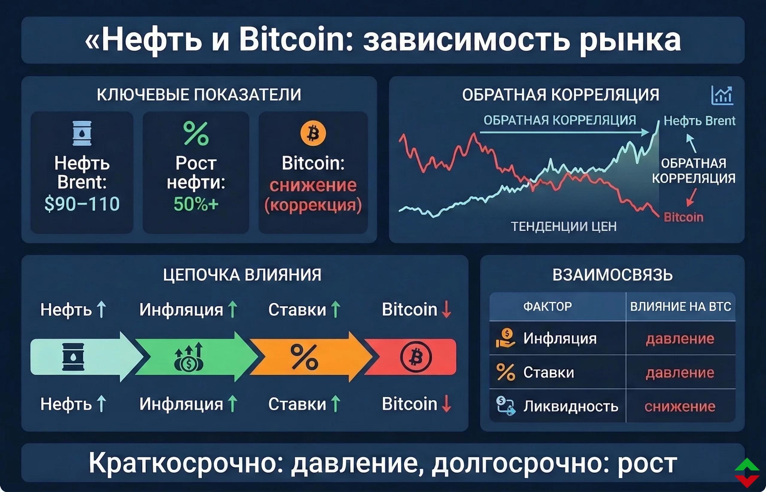 Нефть и Bitcoin: скрытая связь, которую игнорируют