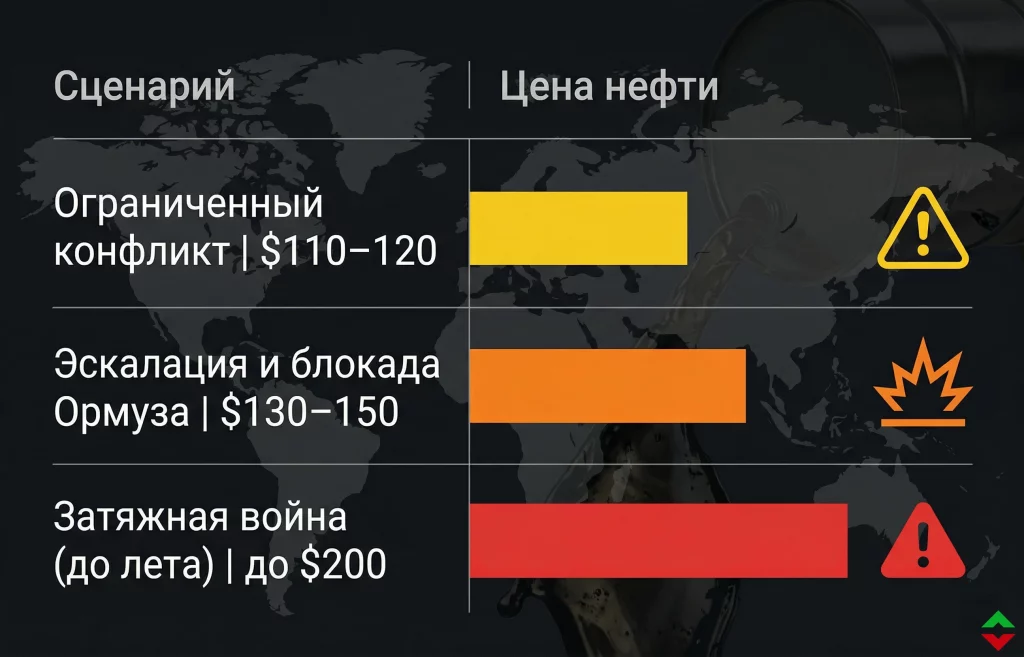 Нефть выше $115: Brent и WTI растут из-за войны 2 Прогнозы аналитиков по ценам на нефть
