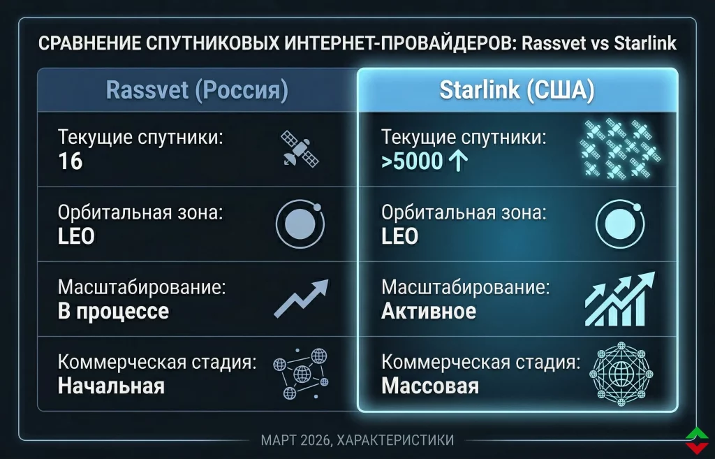 Россия запускает спутниковый интернет «Рассвет» бросая вызов «Starlink» 1 Rassvet (россия) vs starlink (сша)