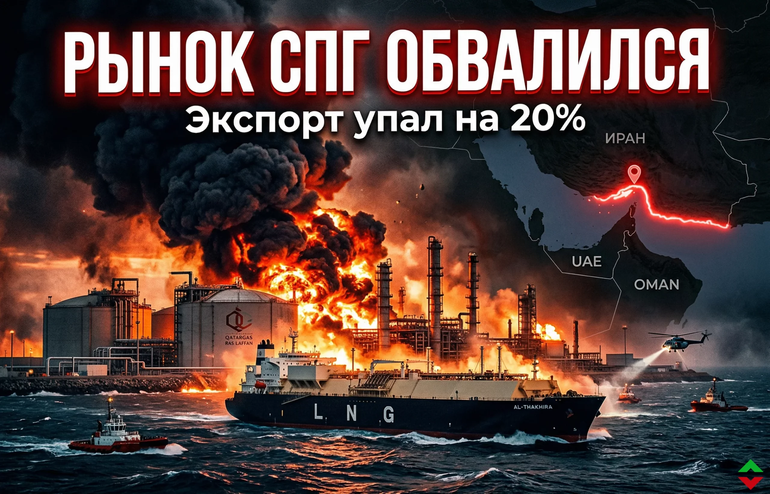 Рынок СПГ под давлением: экспорт упал до минимума