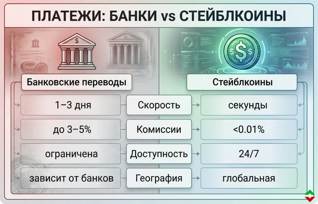 Revolut усиливает позиции: $1.2 млрд через Polygon 2 Сравнение традиционных и блокчейн платежей