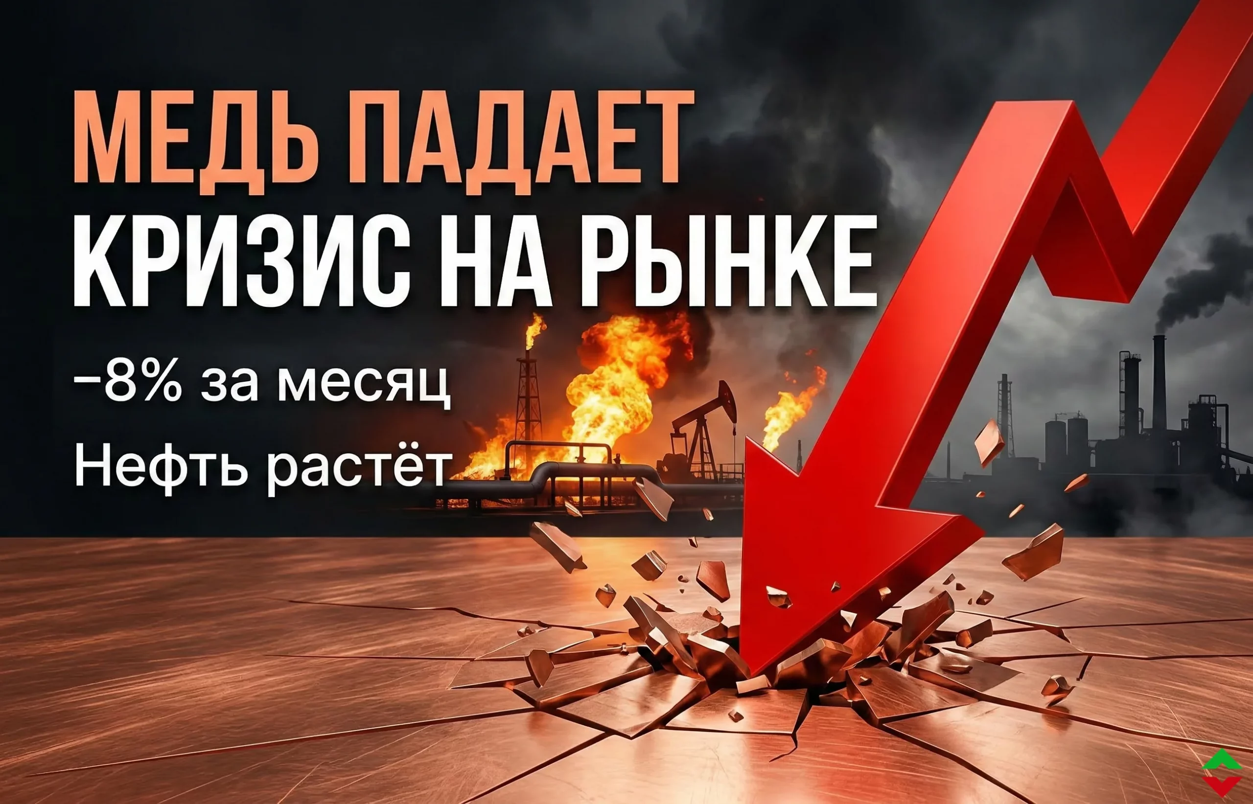 Цены на медь снижаются из-за конфликта на Ближнем Востоке