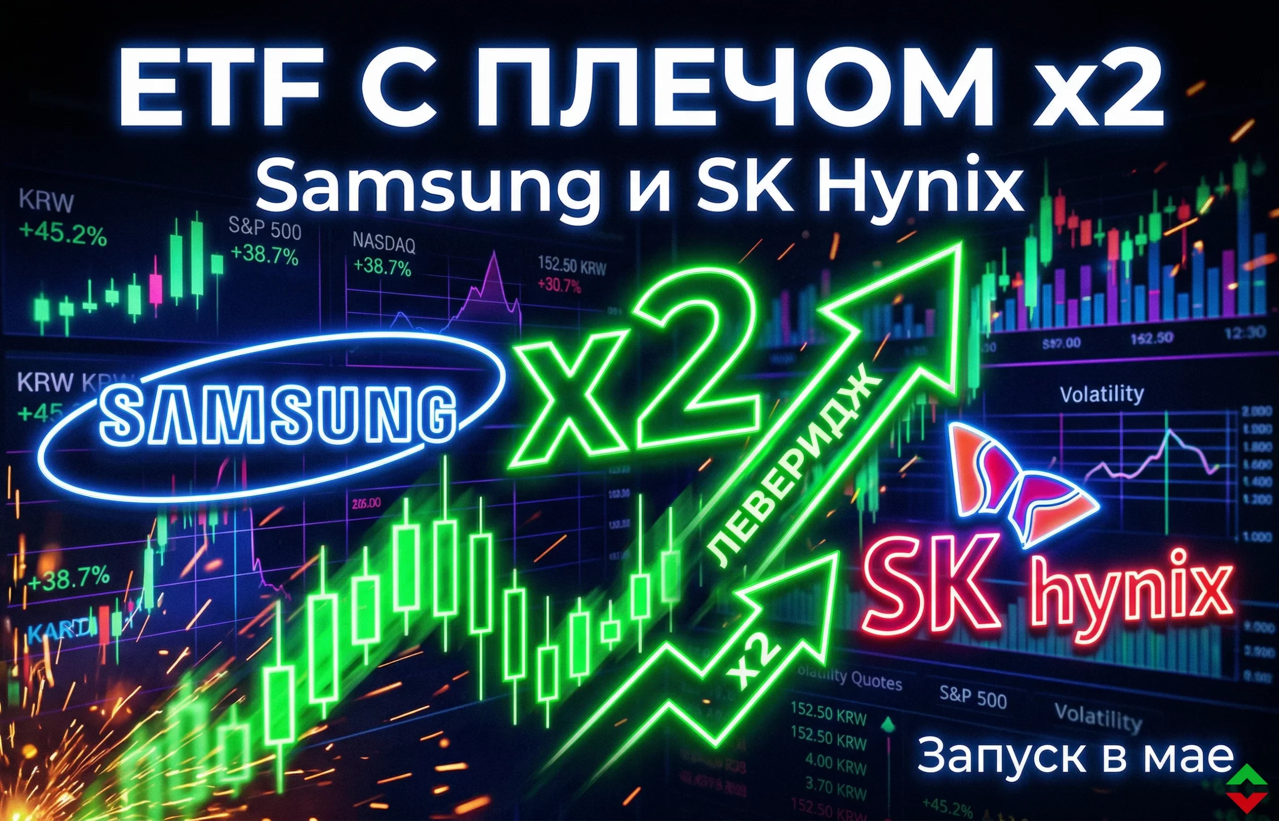 Запуск ETF с плечом на акции Samsung и SK Hynix