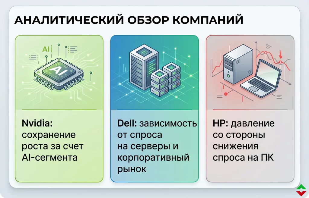 Nvidia опровергла сделку — акции Dell и HP рухнули 2 Базовые сценарии