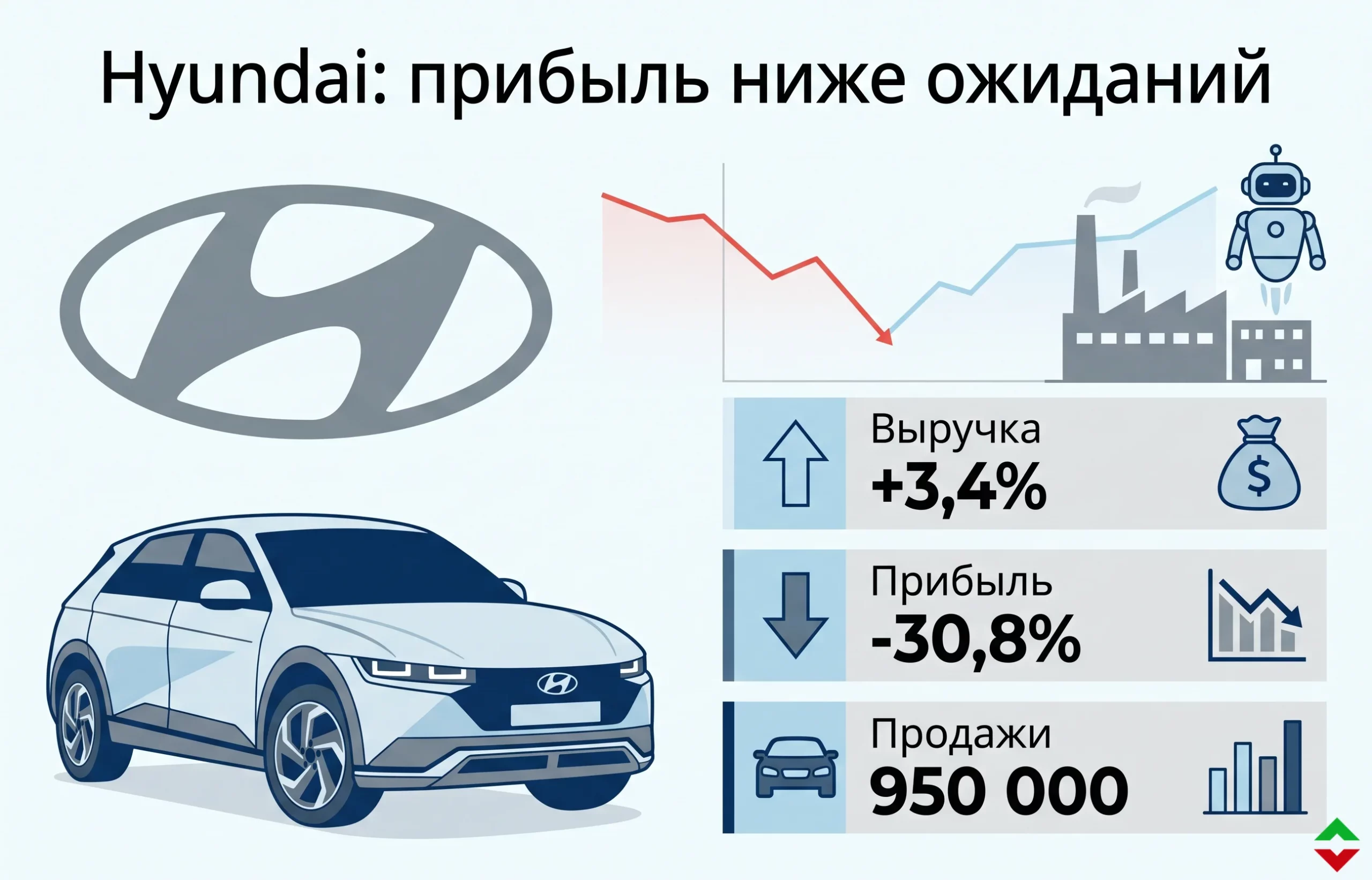 Hyundai Motor разочаровала инвесторов: крах прибыли в I квартале