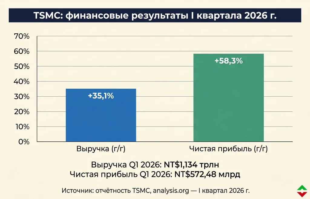 Почему Тайвань обогнал Канаду на фондовом рынке в 2026? 3 Финансовые показатели tsmc q1 2026
