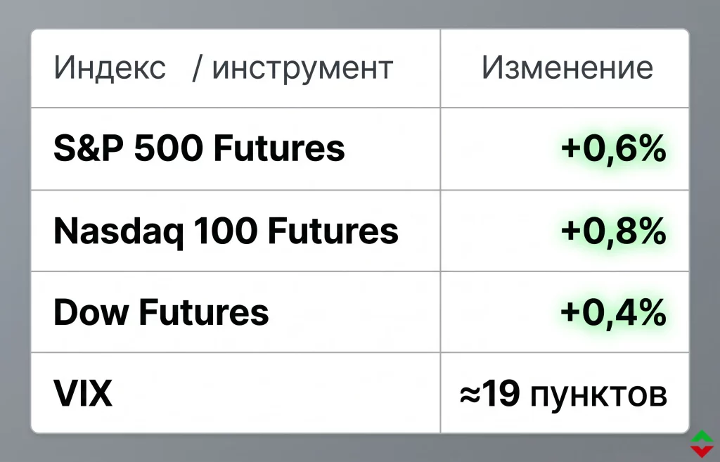 Дайджест фондового рынка за 22.04.2026: акции ждут новый импульс 1 Фьючерсы сша растут перед открытием торгов