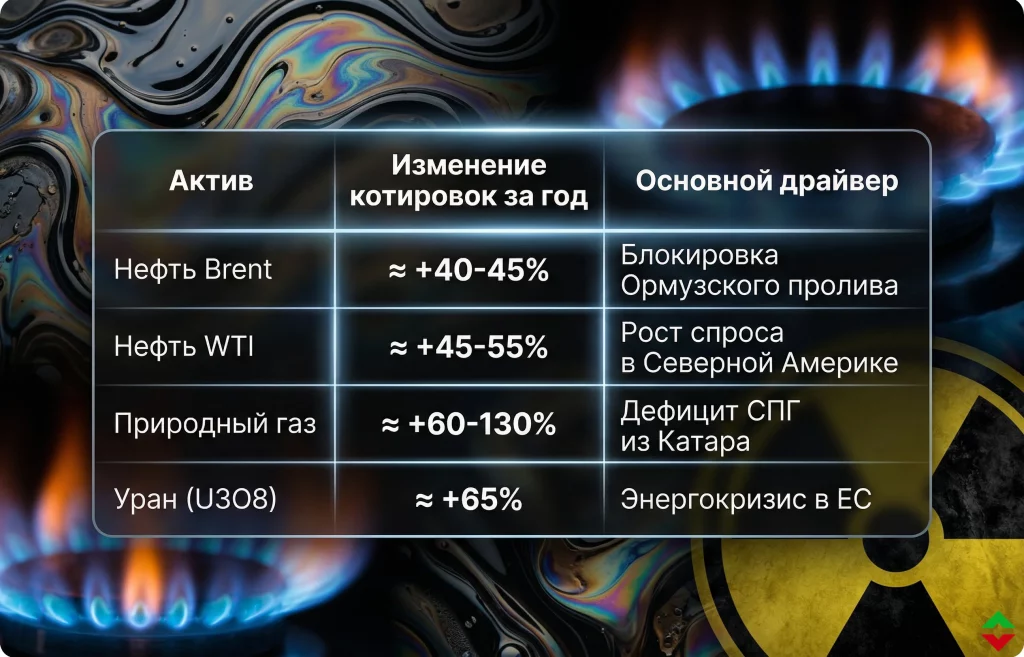 5 стран, которые разбогатеют: главные бенефициары конфликта на Ближнем Востоке 1 Изменение котировок за год