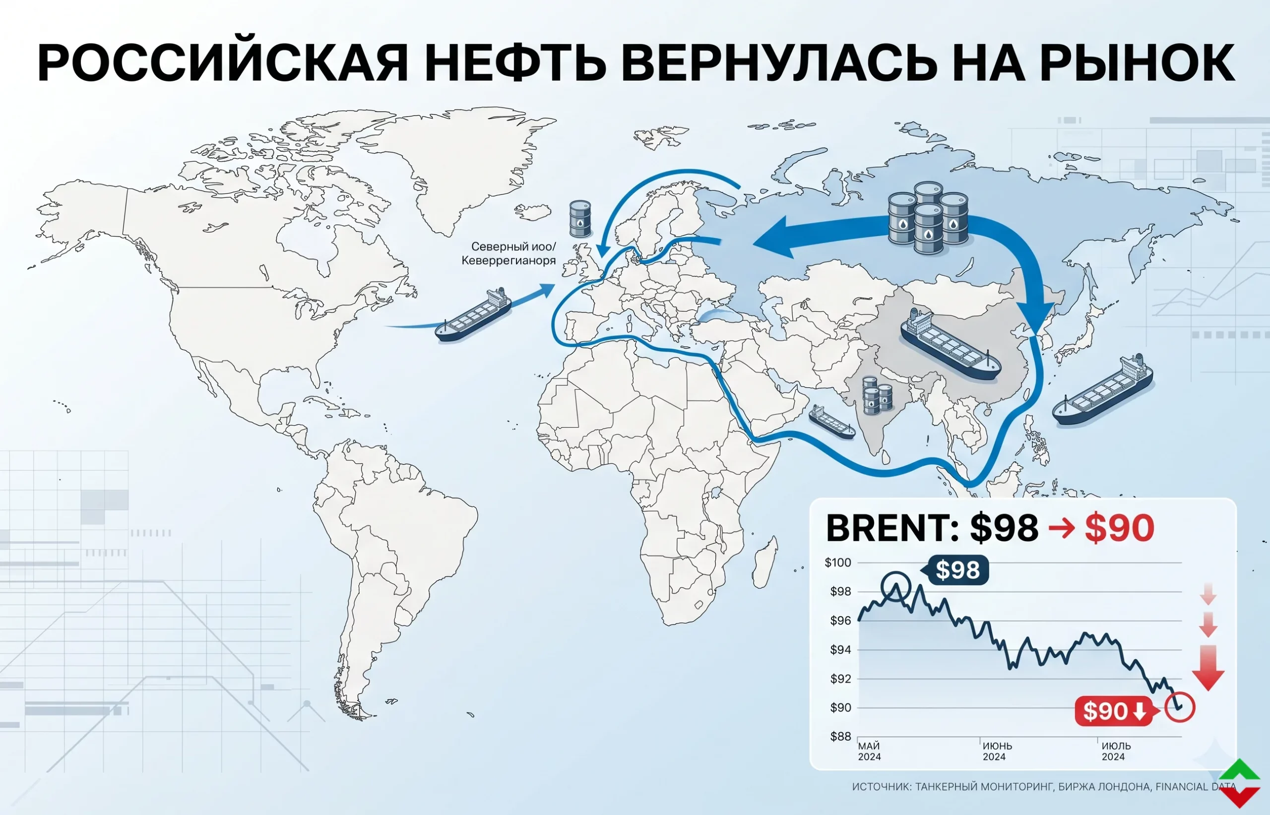 Лицензия на продажу российской нефти: Трамп обвалил рынок