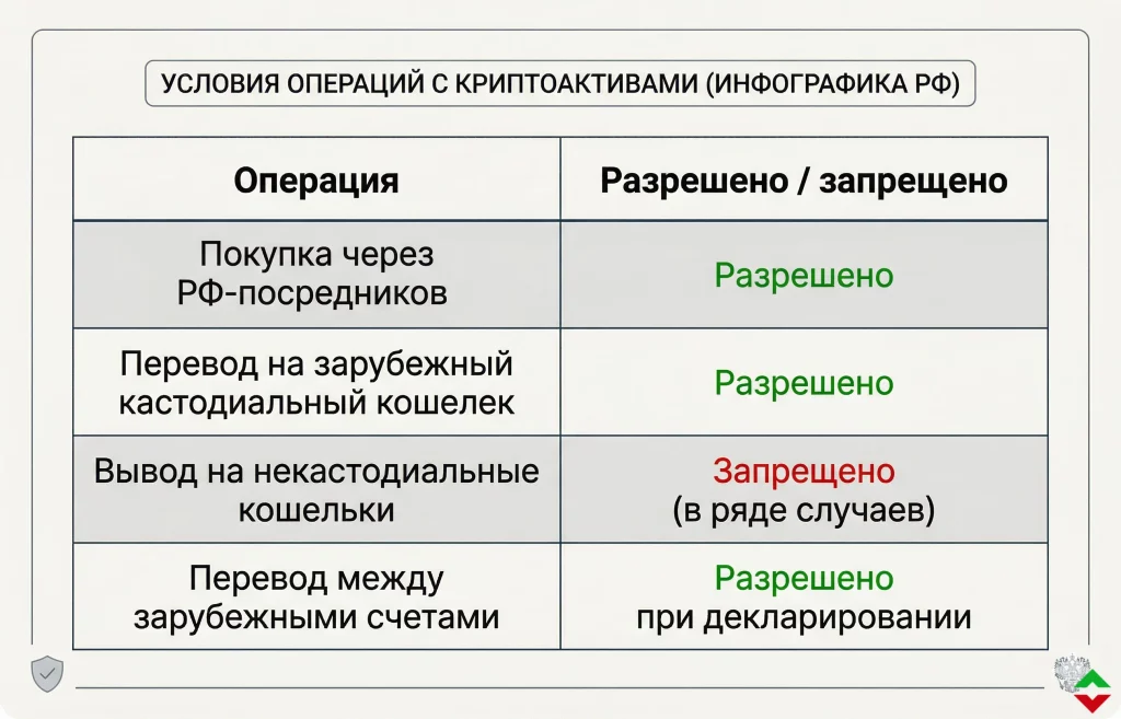 Россия меняет правила крипторынка: новые полномочия ЦБ и USD-стейблкоины 3 Кастодиальные кошельки и контроль движения активов