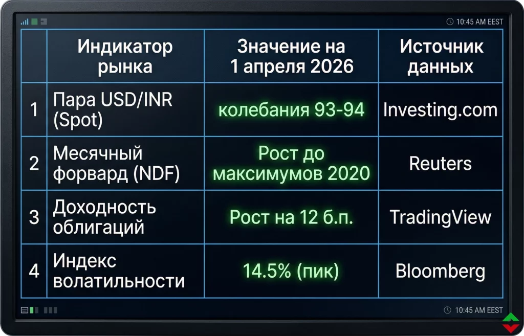 Курс индийской рупии: обвал на фоне мер RBI на $30 млрд 1 Котировки основных индикаторов рынка индии