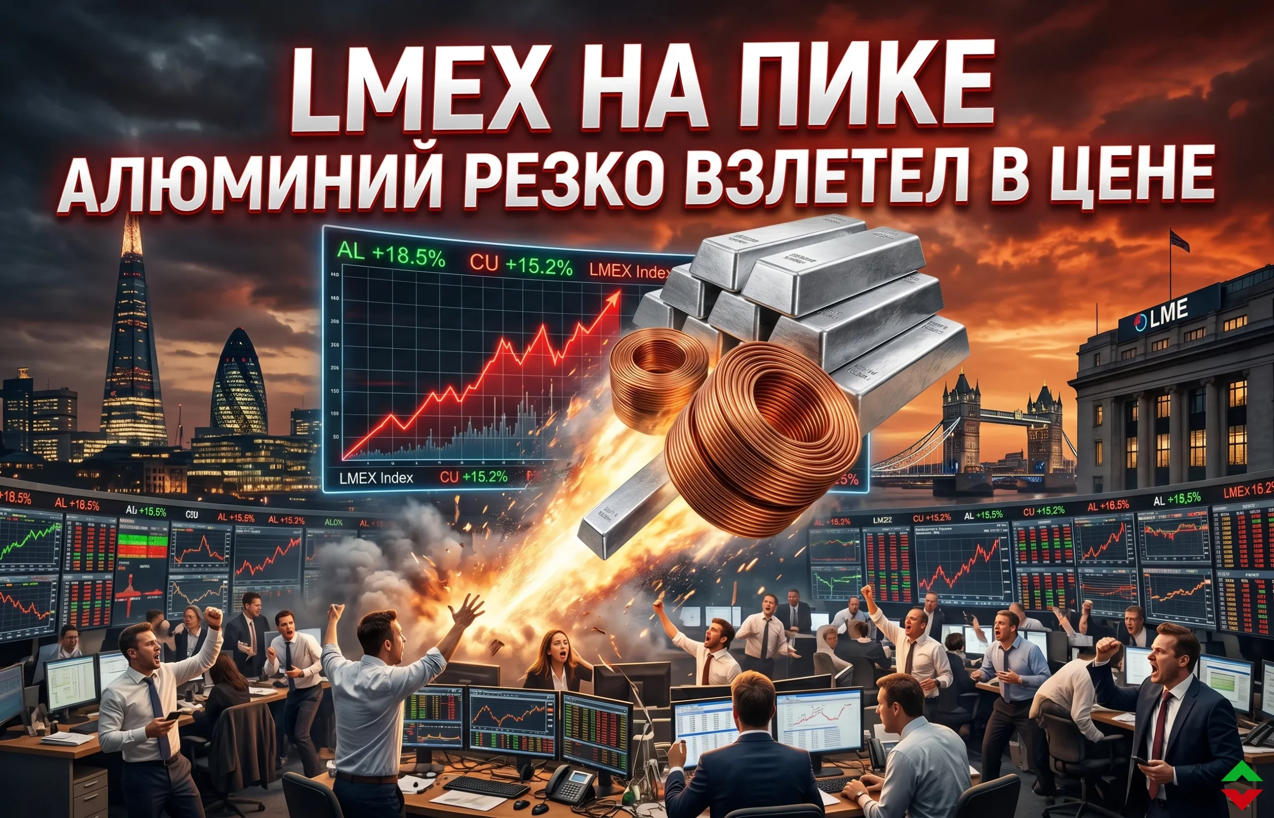 LME: алюминий летит в «черную дыру» из-за войны