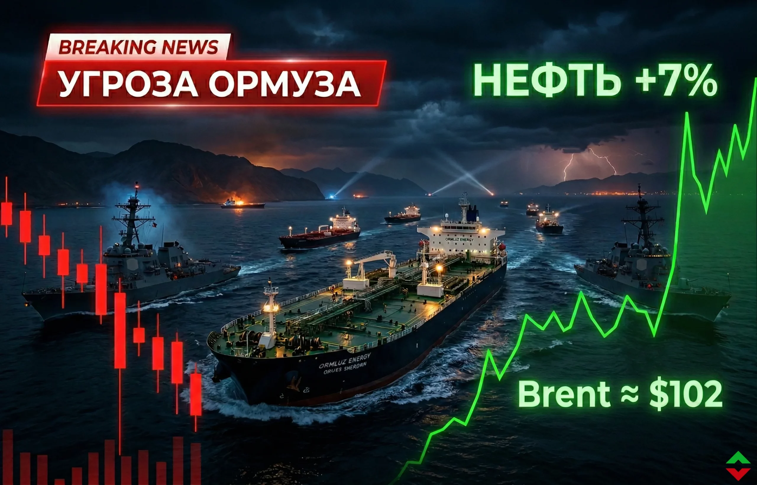 Нефть взлетела на 7%: рынки реагируют на угрозу Ормуза