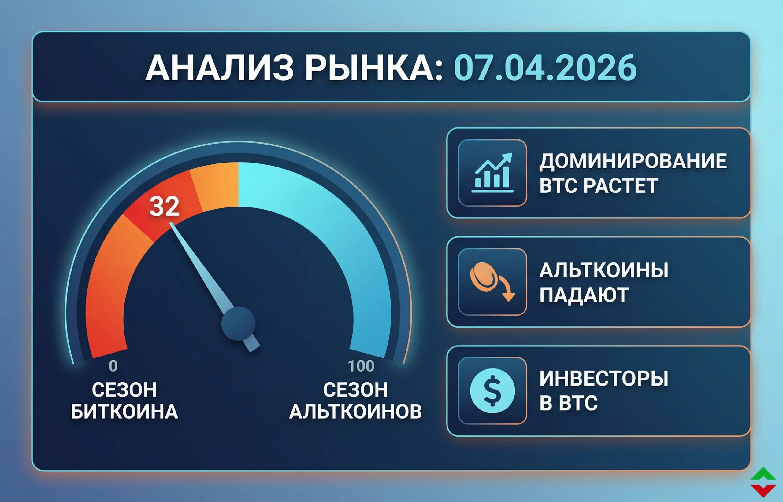 Индекс альтсезона падает: ждать ли роста криптовалют?