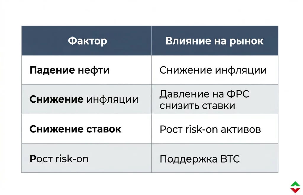 Биткоин и нефть: решающие 2 недели для BTC 1 Почему нефть стала ключевым фактором для btc