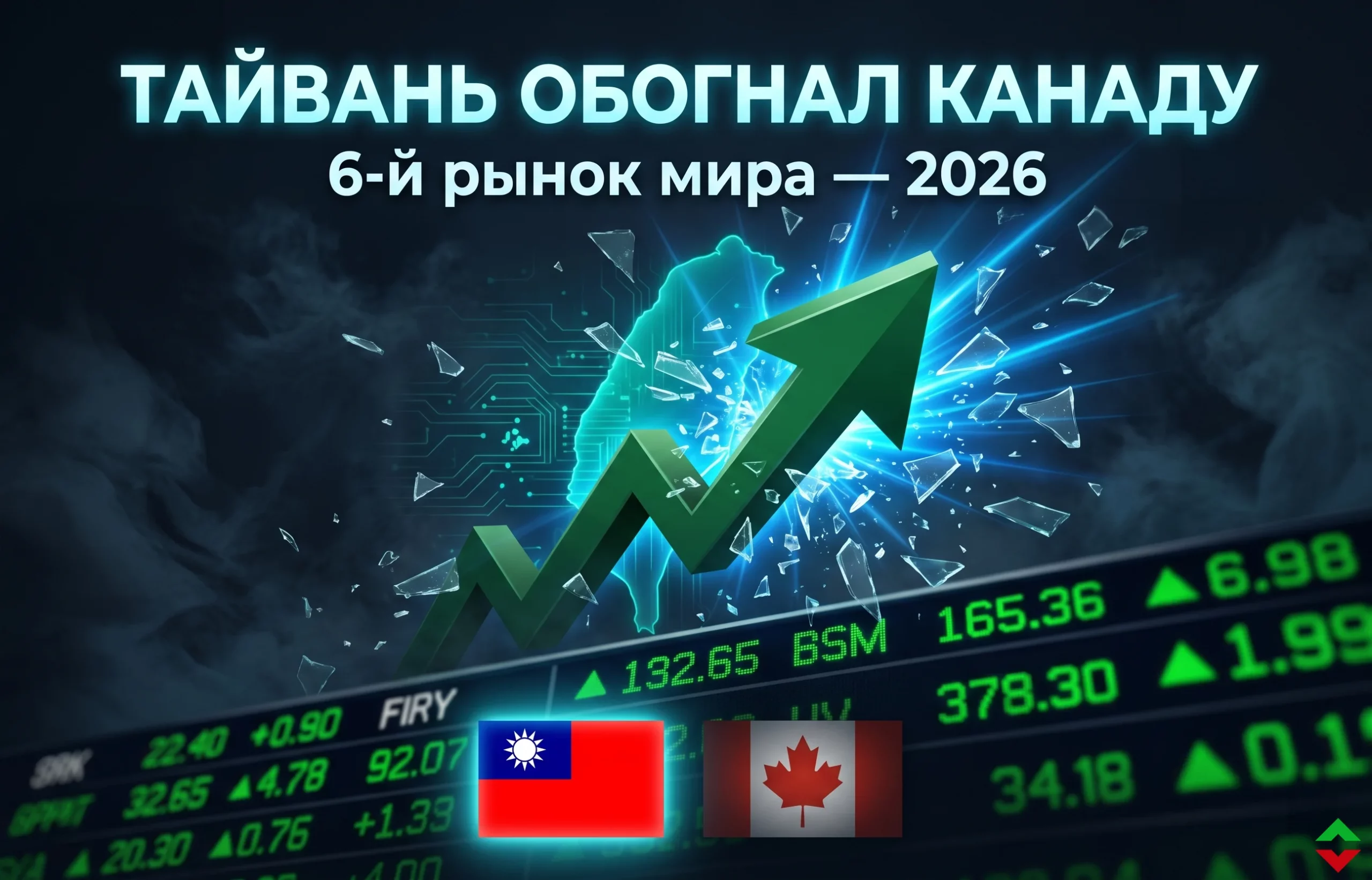 Почему Тайвань обогнал Канаду на фондовом рынке в 2026?