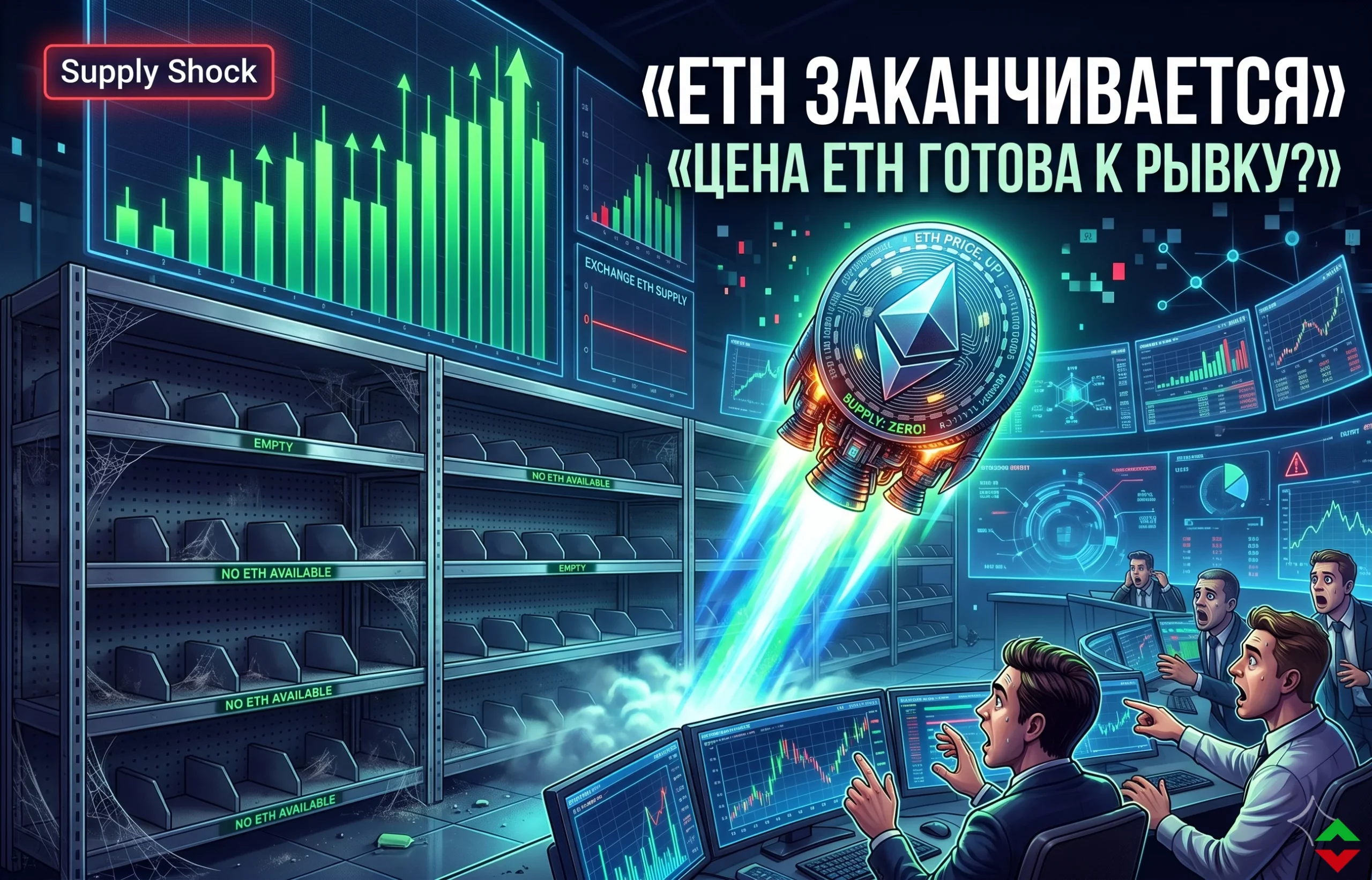 Предложение Ethereum на биржах иссякло: ждать ли взлета цены ETH?