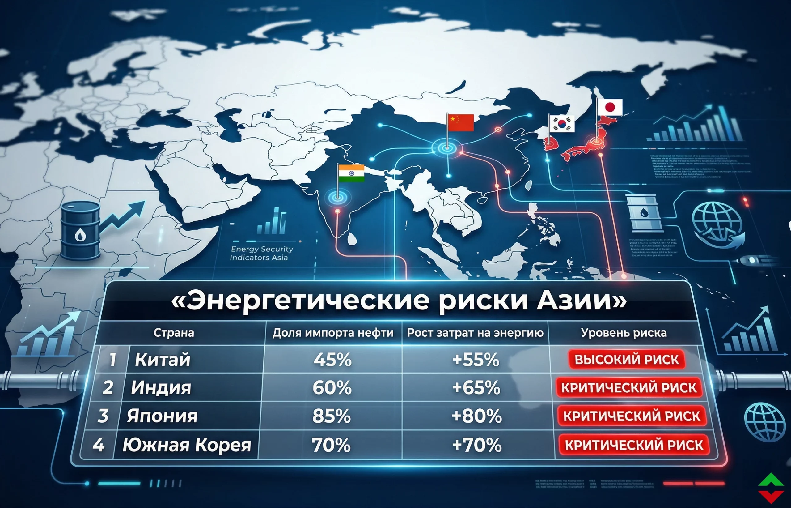 Рекордные цены на нефть: Саудовская Аравия взрывает рынок 2 Прогноз изменения затрат на импорт нефти для ключевых хабов азии