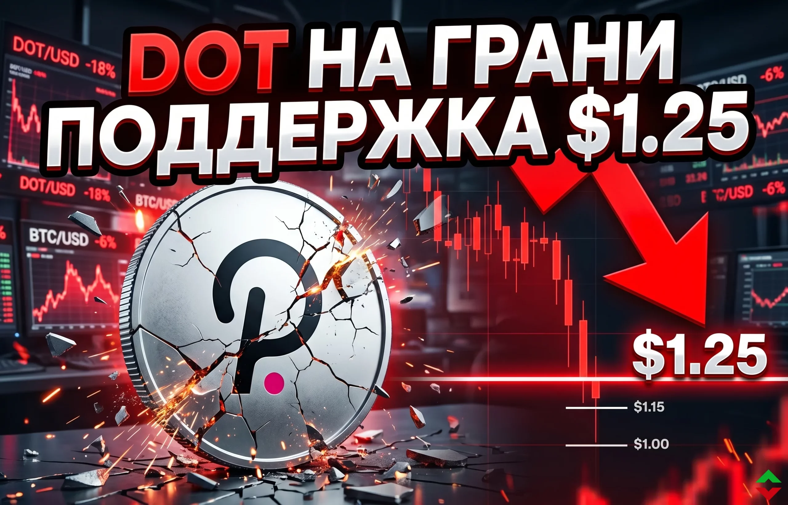 Прогноз цены Polkadot: удержит ли DOT уровень в $1,25?