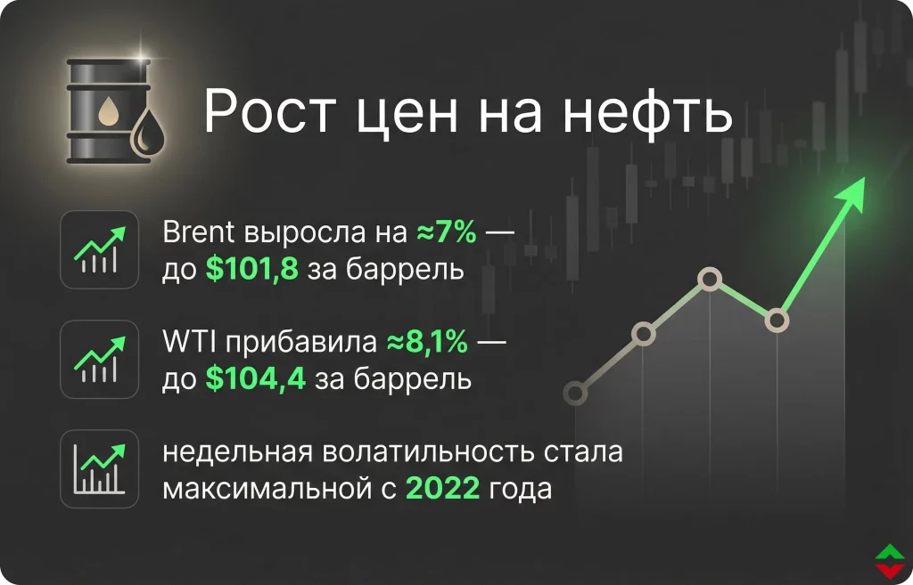 Нефть взлетела на 7%: рынки реагируют на угрозу Ормуза 1 Рынок нефти резкий скачок котировок