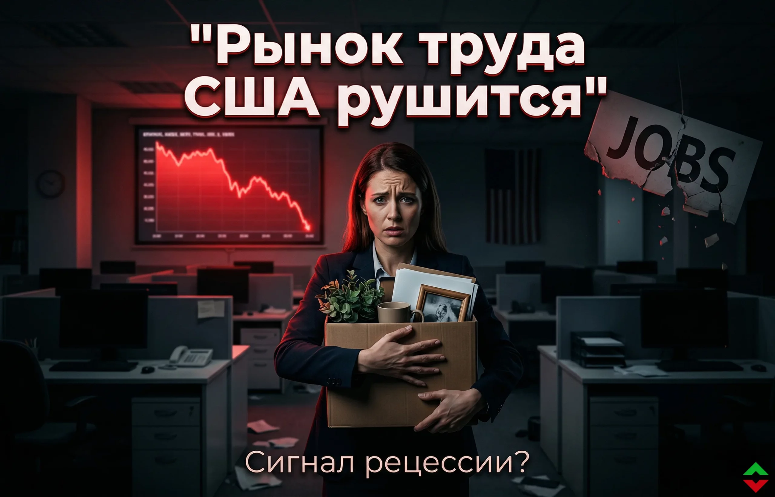 Рынок труда США рухнул: сигнал рецессии усиливается