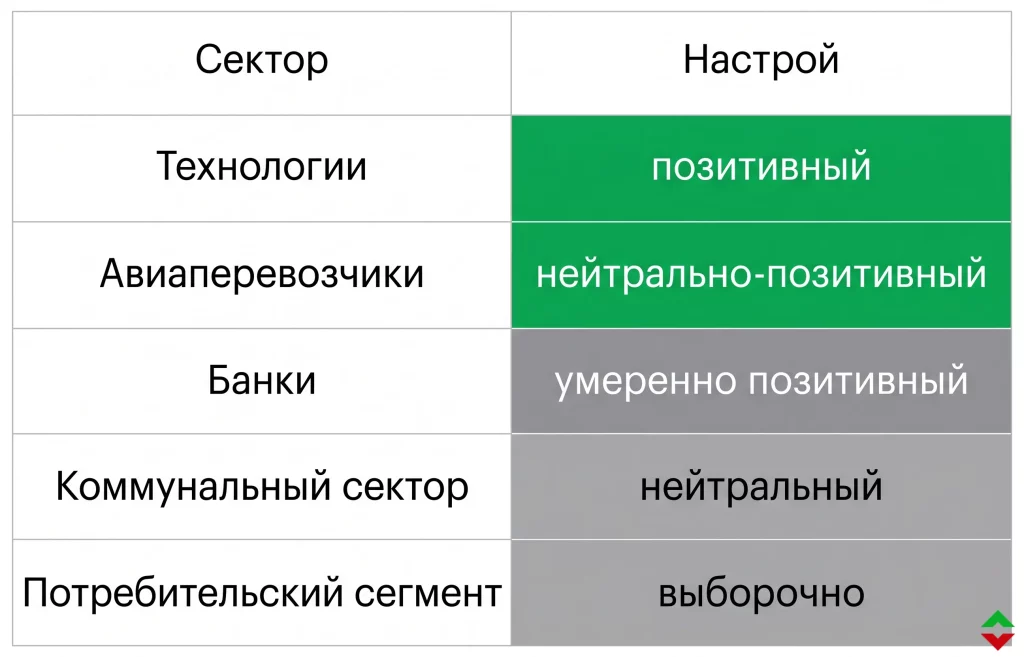 Дайджест фондового рынка за 22.04.2026: акции ждут новый импульс 3 Сектора дня кто в фокусе инвесторов
