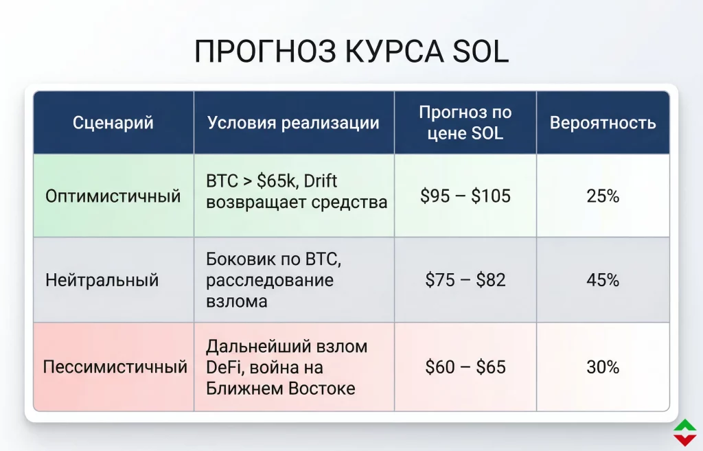 Цена Solana рухнула: взлом на $200 млн и паника на рынке 2 Сценарии движения курса solana