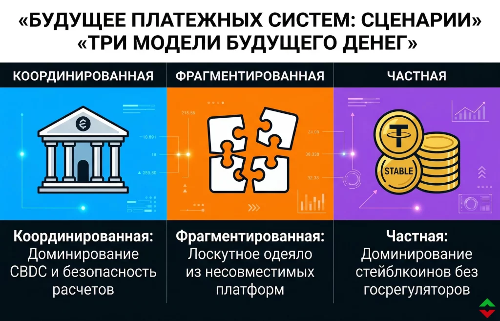 Токенизация финансовых активов: МВФ сигнализирует о рисках 2 Сценарии развития токенизированной финансовой инфраструктуры по версии мвф