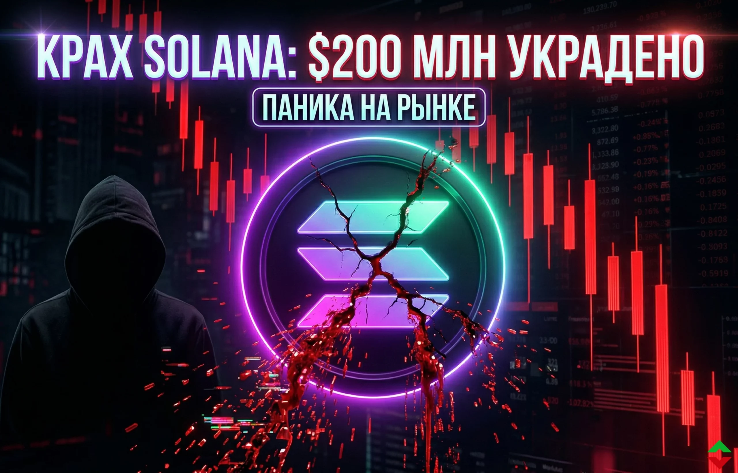 Цена Solana рухнула: взлом на $200 млн и паника на рынке