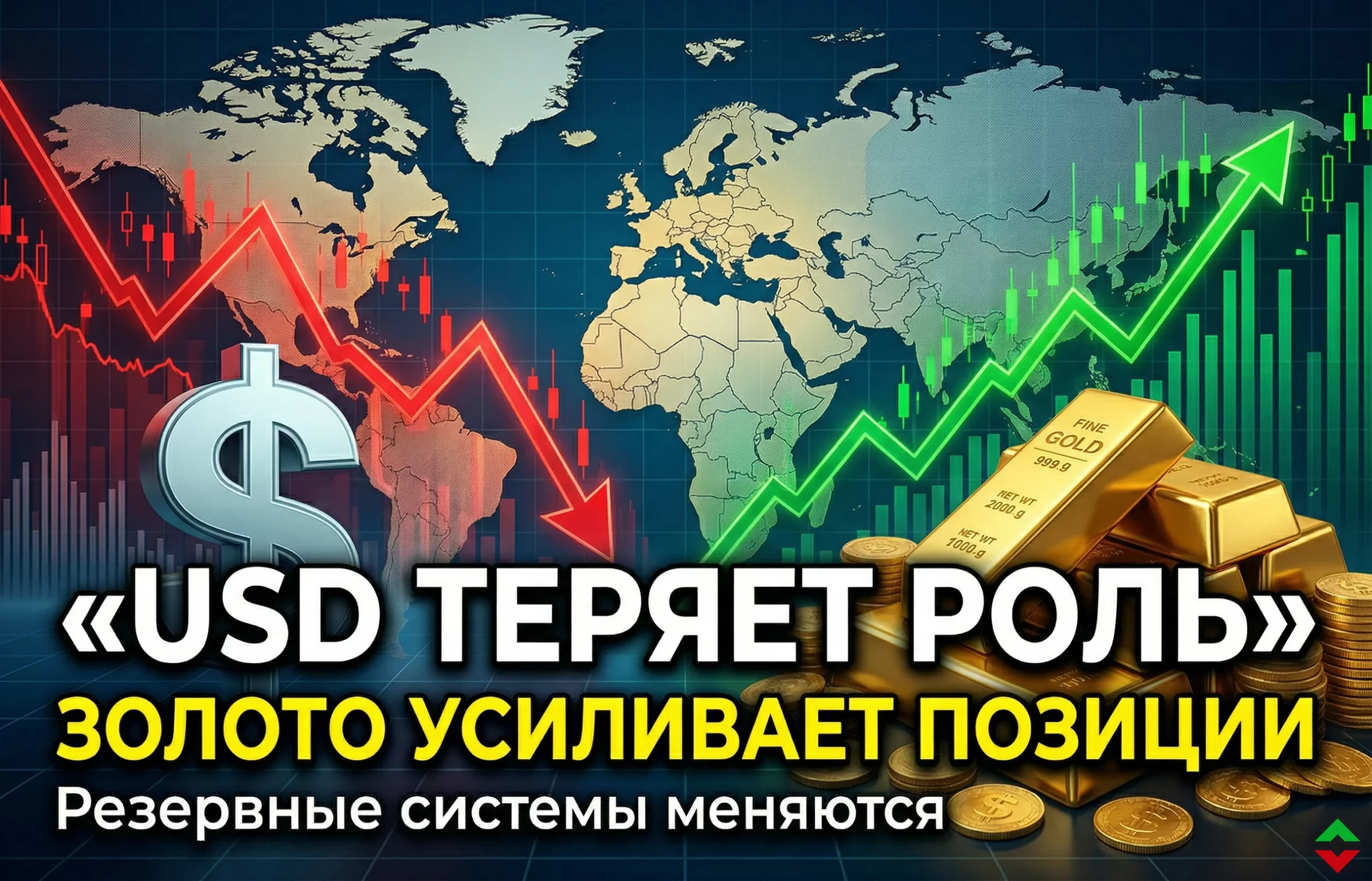 USD теряет позиции: золото перехватывает рынок резервов