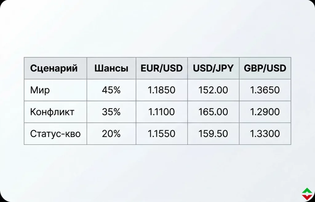 Дайджест валютного рынка Forex за 08.04.2026: курсы и прогноз 3 Вероятные сценарии изменения валютных курсов к концу месяца