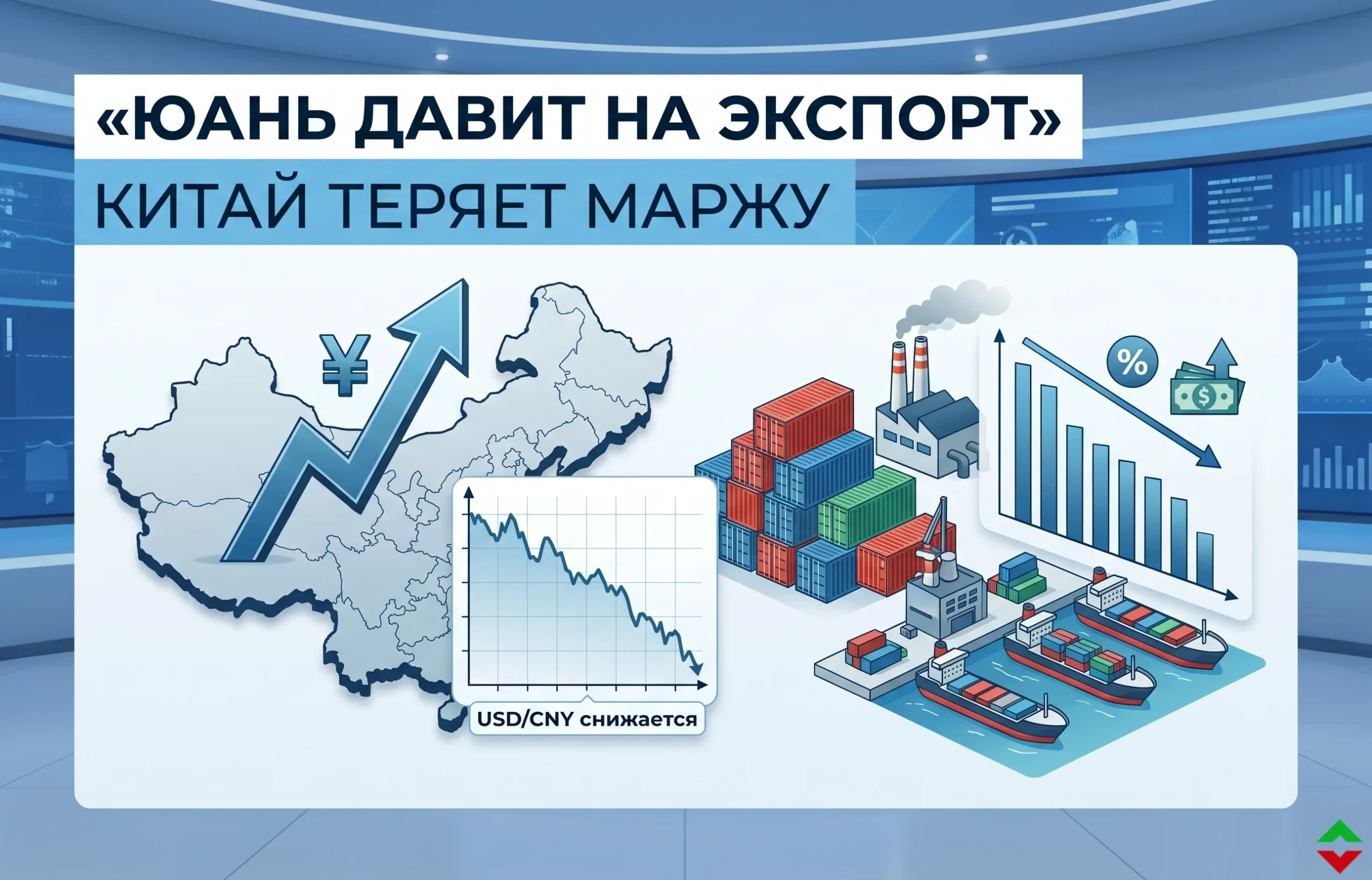 Юань растёт слишком быстро: экспортеры Китая в минусе
