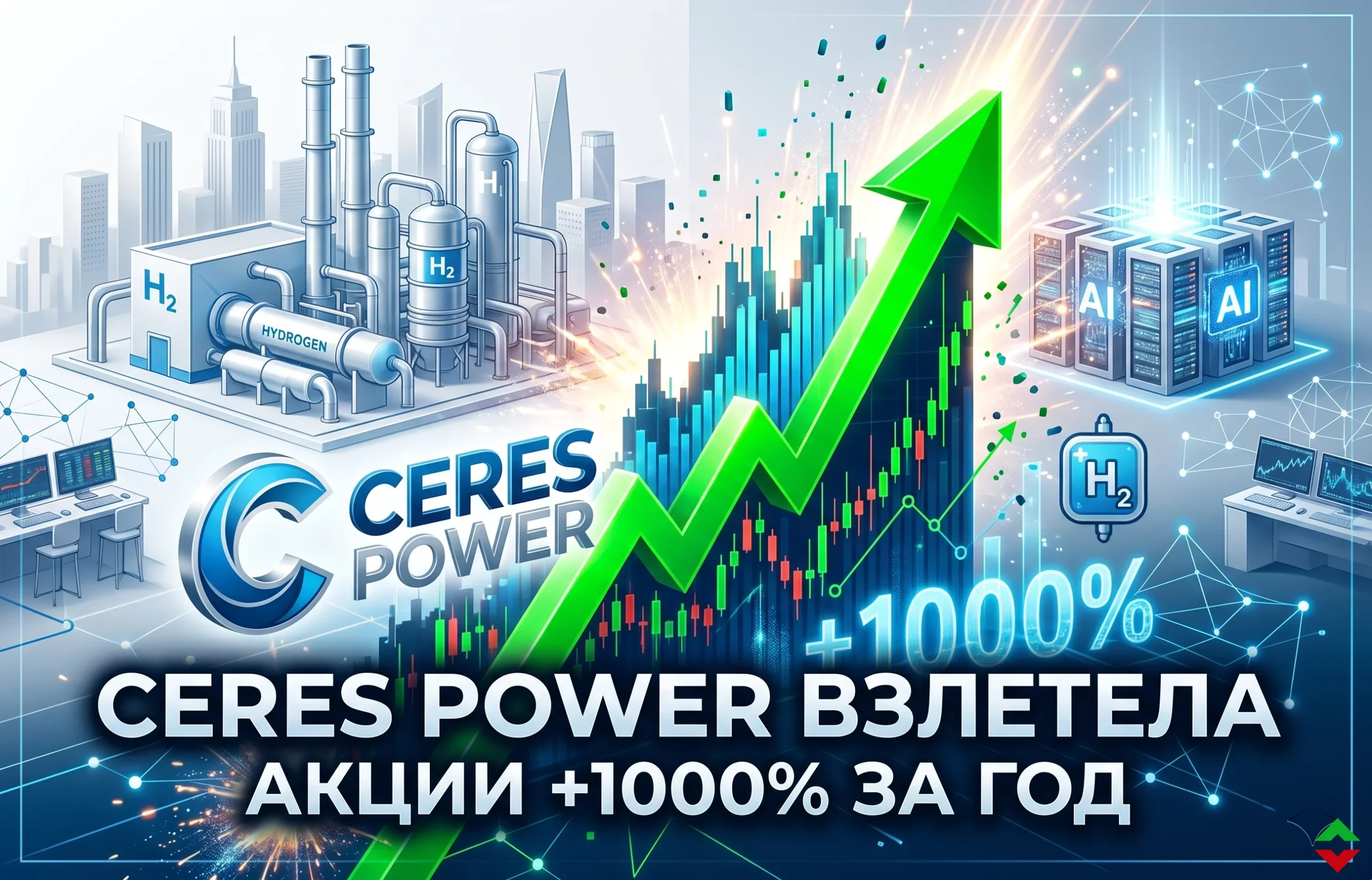 Акции Ceres Power взлетели почти на 1000% за год