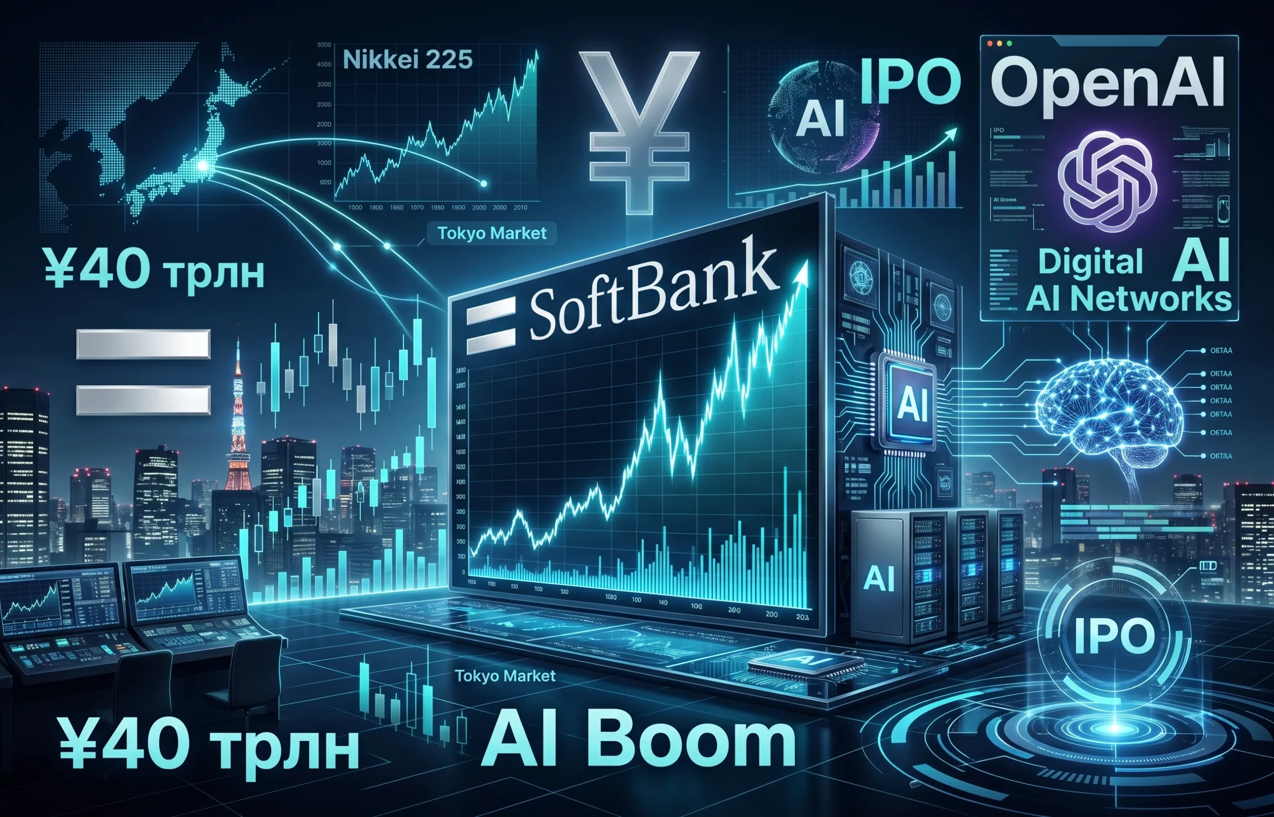 Акции SoftBank взлетели на слухах об IPO OpenAI