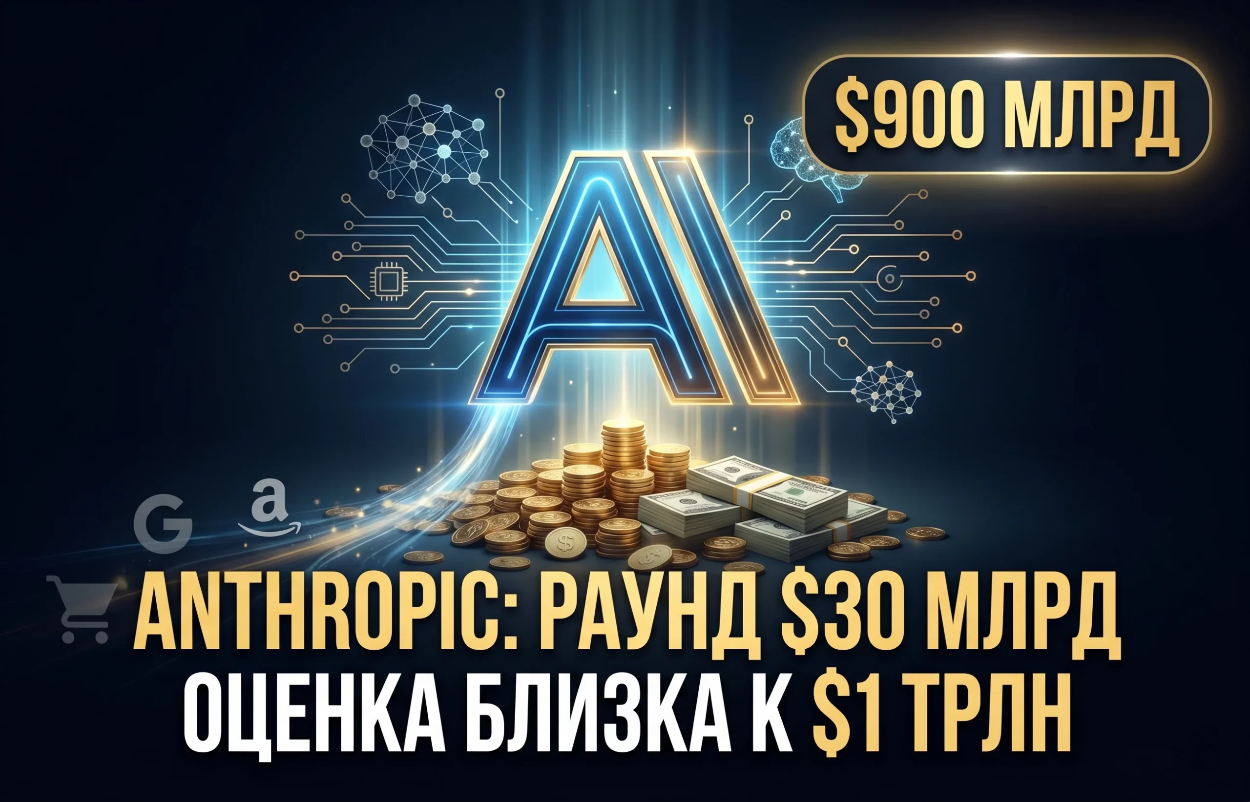 Anthropic привлекает $30 млрд при оценке $900 млрд