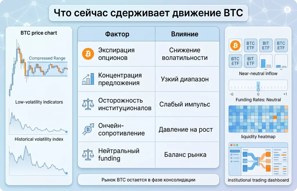 Что сейчас сдерживает движение btc