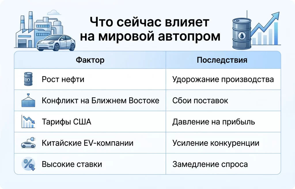 Toyota предупредила о потерях в $4,3 млрд из-за войны 2 Что сейчас влияет на мировой автопром май 2026