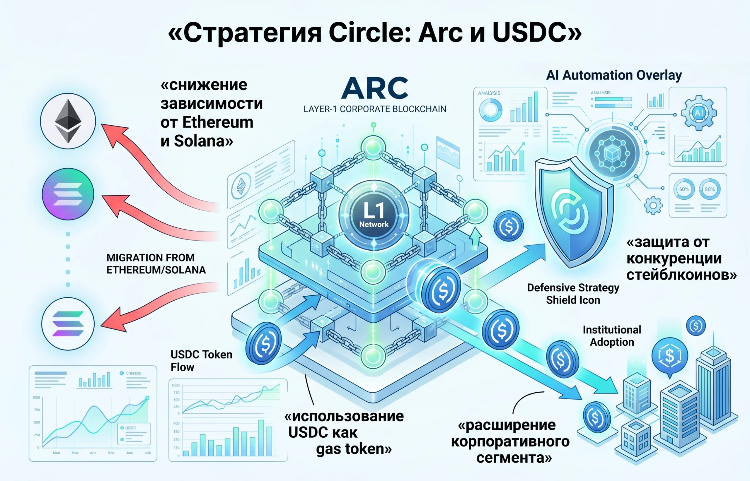 Circle привлекла $222 млн: запуск Arc усиливает рынок стейблкоинов