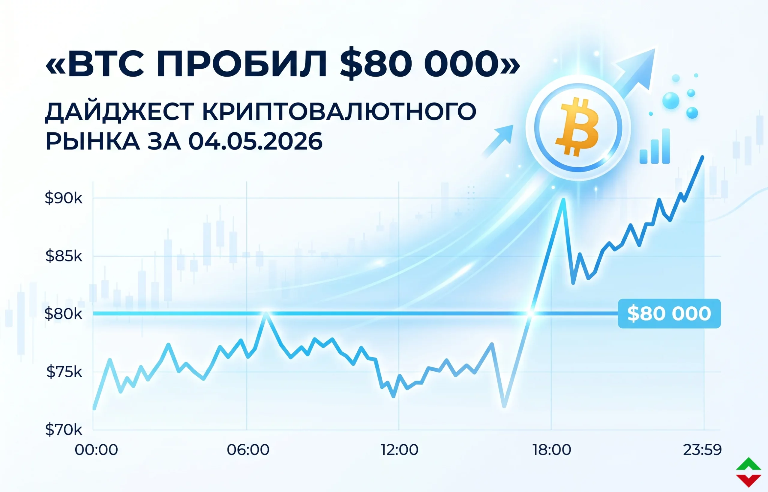 Дайджест криптоновостей за 04.05.2026: Bitcoin выше $80k