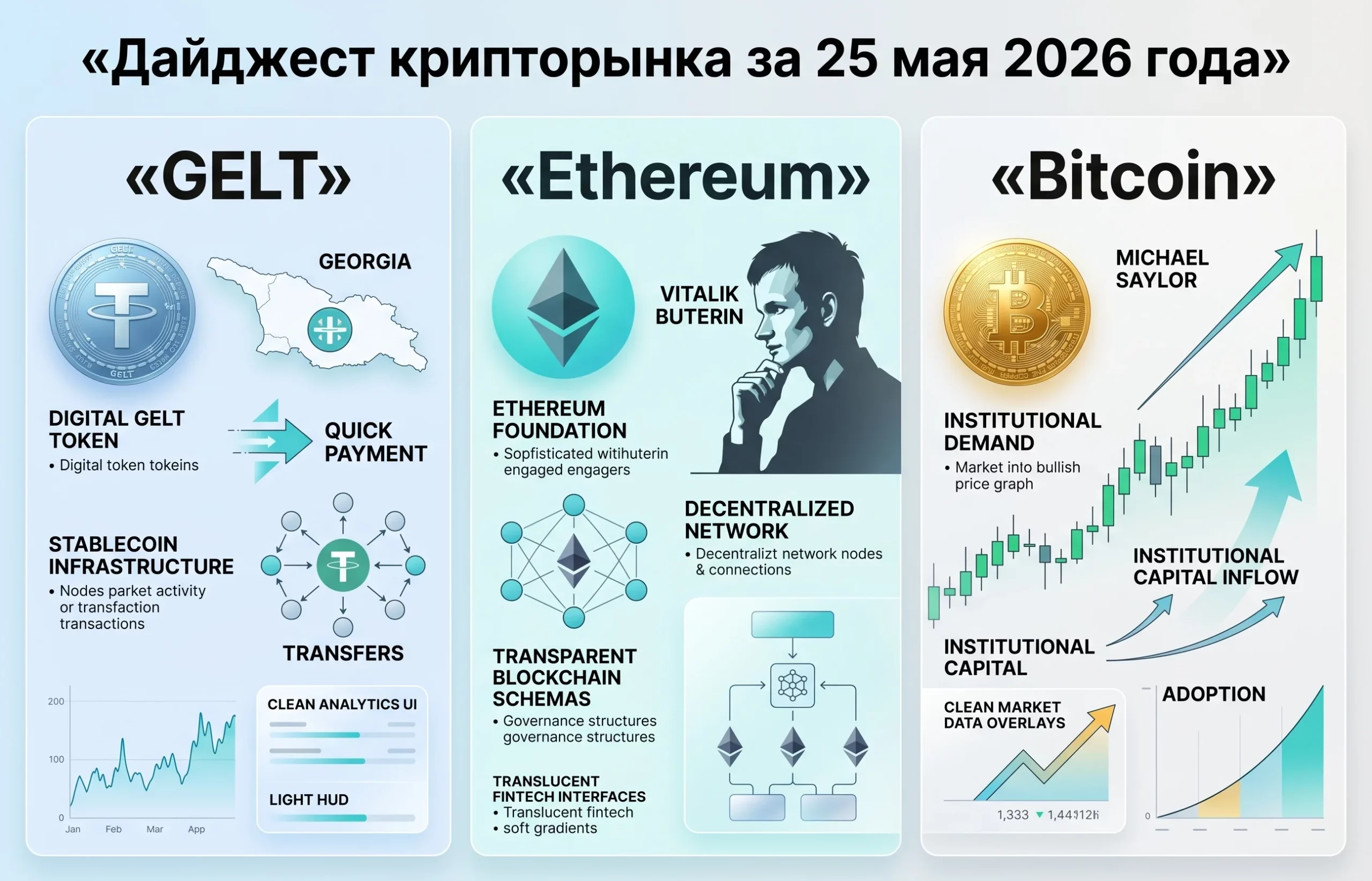 Дайджест крипторынка за 25.05.2026: в фокусе Tether, Binance и Ethereum