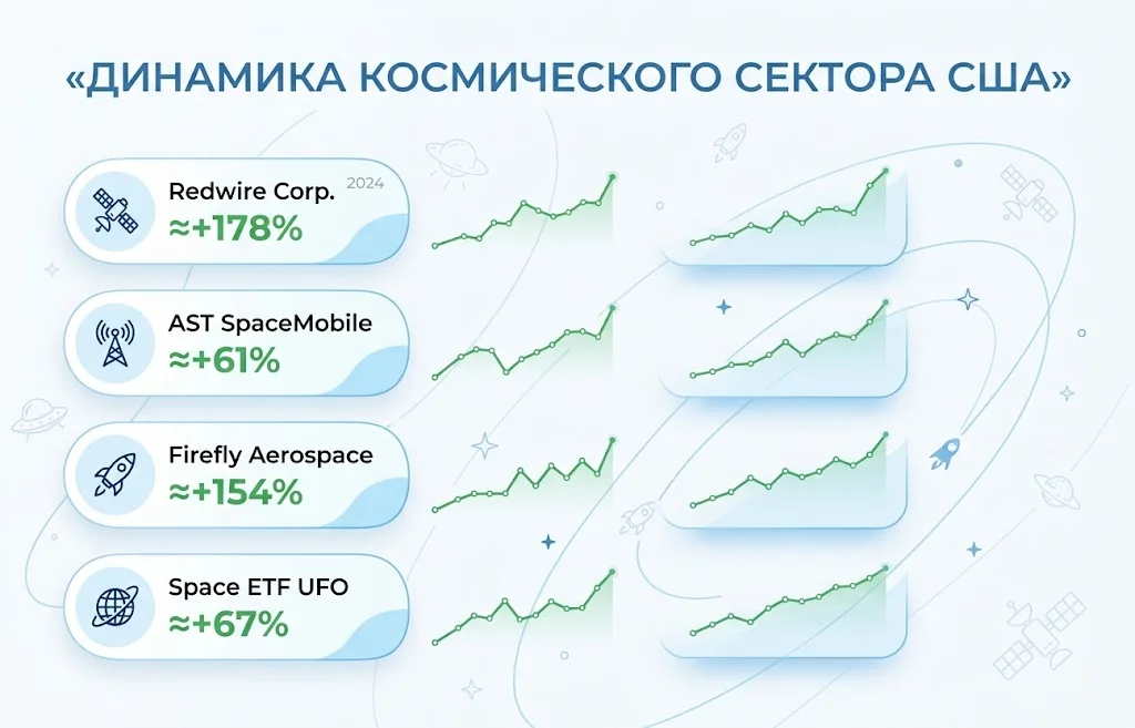 Дайджест фондового рынка за 27.05.2026: AI, космос и ралли Азии 2 Динамика космического сектора сша