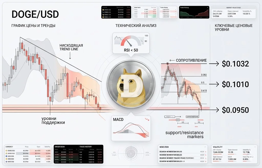 Dogecoin теряет импульс: почему на DOGE снова давят продавцы