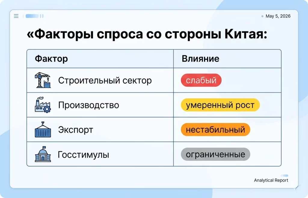 Нефть и конфликт США–Иран обрушили цены на медь 3 Факторы спроса на медь со стороны китая
