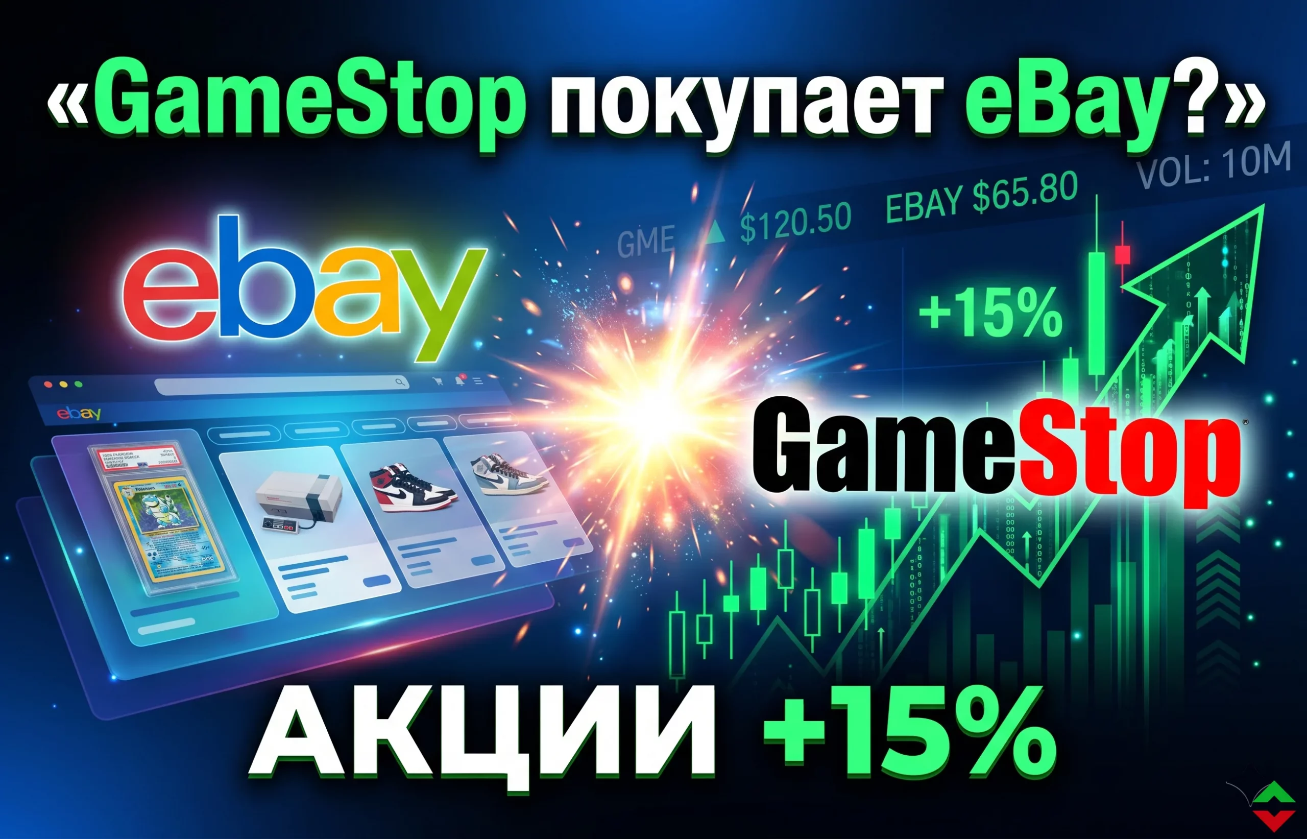 GameStop готовит покупку eBay: акции взлетели на 15%