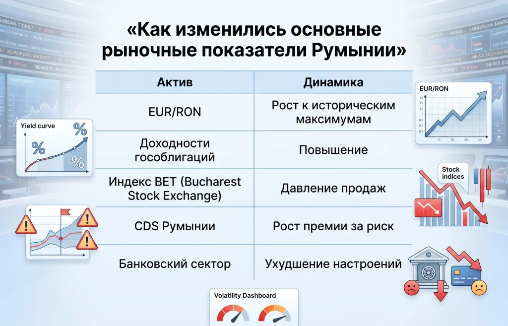 Политический кризис в Румынии: курс лея рекордно обвалился 2 Как изменились основные рыночные показатели румынии 08.05.2026