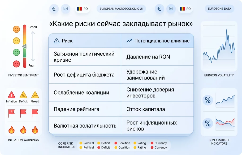 Политический кризис в Румынии: курс лея рекордно обвалился 4 Какие риски сейчас закладывает рынок румынии май 2026