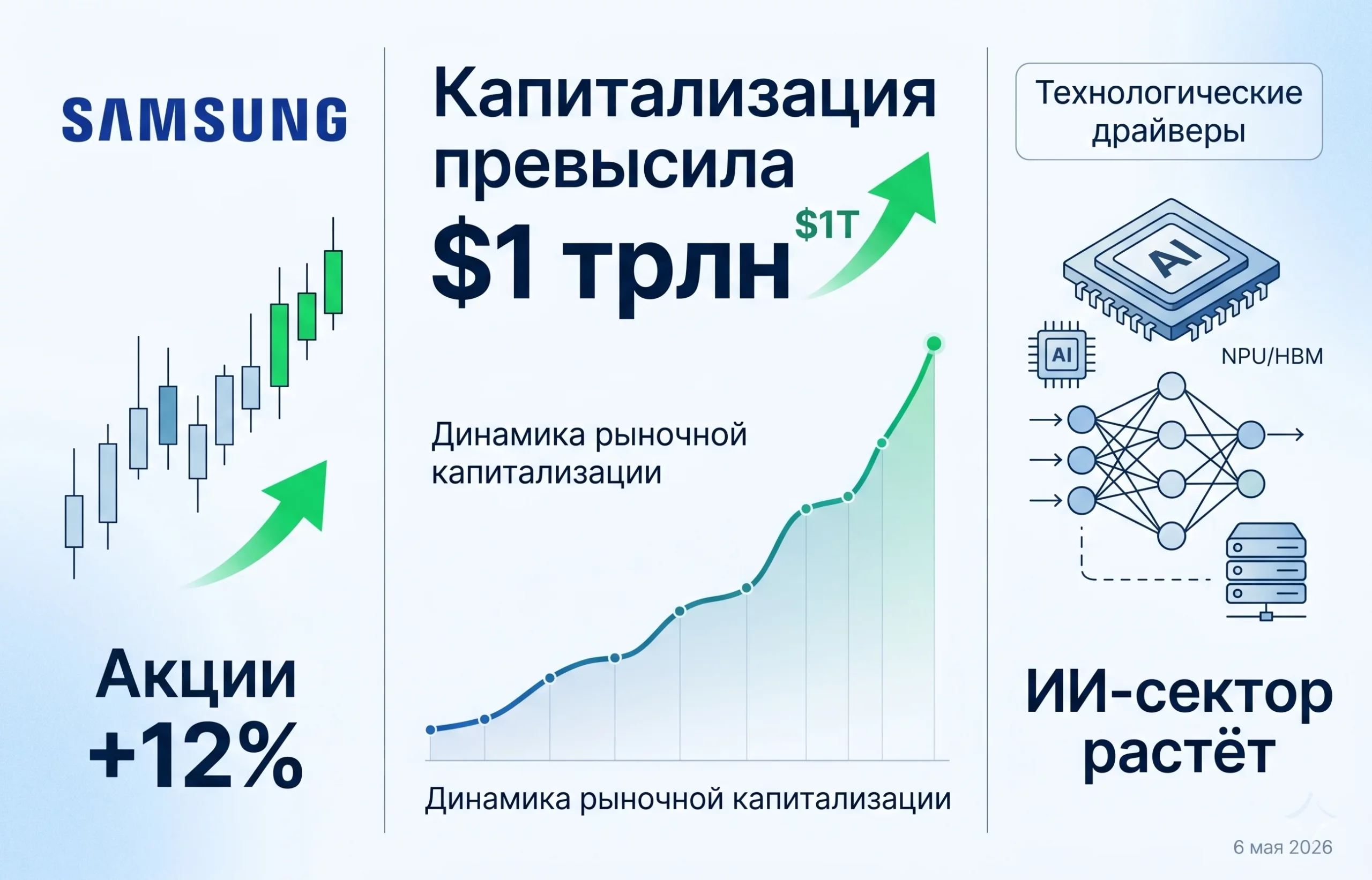 Капитализация Samsung превысила $1 трлн: вторая в Азии после TSMC