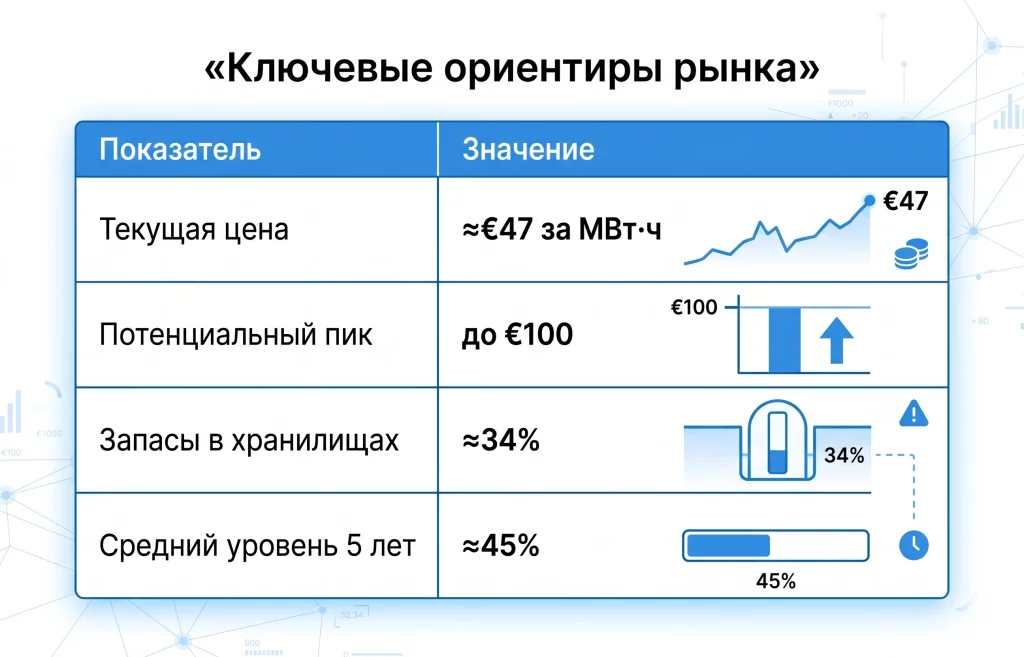 Дайджест сырьевого рынка за 06.05.2026: нефть, газ и сырьевые риски 3 Ключевые ориентиры газового рынка европы